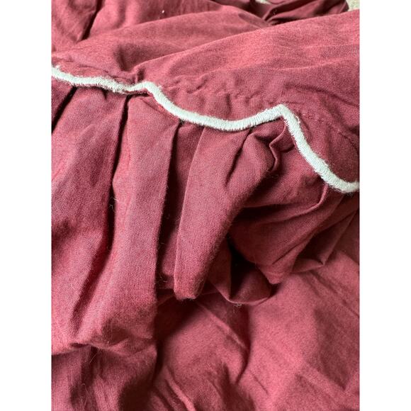 NWT Forever That Girl Anthropologie Scalloped Mini Dress Rusty Brown size Medium - Picture 11 of 13